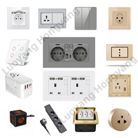 Europäische Standard-Steckdosenleiste mit 8 AC-Steckdosen, 2 USB-C und 2 USB-A Anschlüssen, Schalter, IP22, 16A, 2m Kabel, für den Hausgebrauch