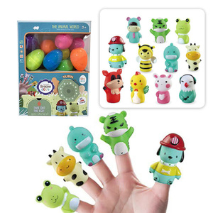 DC Baby Marioneta <span class=keywords><strong>de</strong></span> dedo <span class=keywords><strong>de</strong></span> <span class=keywords><strong>fieltro</strong></span> y goma con forma <span class=keywords><strong>de</strong></span> animal, Caja sorpresa, Juguete <span class=keywords><strong>de</strong></span> vinilo para el desarrollo cognitivo con huevo <span class=keywords><strong>de</strong></span> plástico - Product Image 4