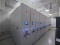 Étagères compactes intelligentes, classeurs de rangement manuels, rayonnages mobiles à manivelle, armoires à documents en acier de Tianjin
