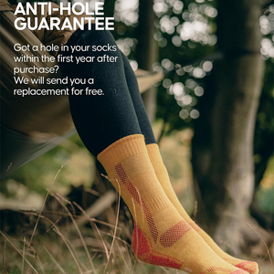 Men's/Women's Crew <strong>Socks</strong> Winter Anti-Blister Cushioned Hiking <strong>Socks</strong> Merino <strong>Wool</strong> 1-Pack Crew <strong>Socks</strong> With Cushion - Product Image 4