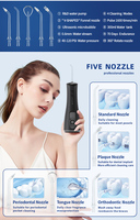 Hydropulseur Dentaire Sans Fil Pliable en Gros d'Usine, 4 Modes de Pression, Nettoyeur de Dents à Jet d'Eau Portable, Marque Privée Personnalisée