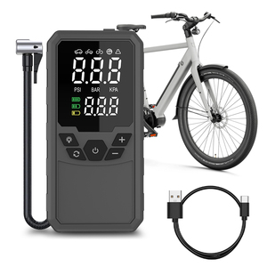 Compresor de Aire Portátil Digital LCD con Arrancador de Batería, Apagado Automático, PSI Preestablecido, con Luz LED y Múltiples Boquillas - Product Image 2