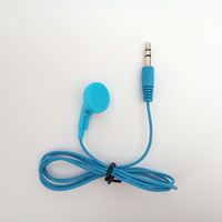Écouteurs à usage unique bon marché Écouteurs stéréo unilatéraux Écouteurs mono filaires jetables de 3.5mm pour système de guide touristique