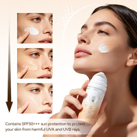Fond de teint liquide changeant de couleur SPF 50, imperméable, haute pigmentation, couvrance totale pour un look mat longue durée, marque privée
