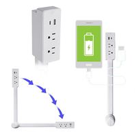 Multiprise électrique rotative à 180° pour derrière les canapés, avec 2 prises américaines et ports USB A+C, extensible de 44 cm à 70 cm, à bon prix