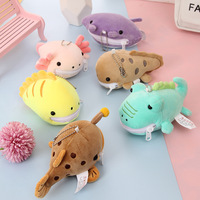 Peluche Baleine Beluga, Requin et Salamandre, Sac à Dos, Porte-monnaie, Figurine, Pendentif 15cm Unisexe