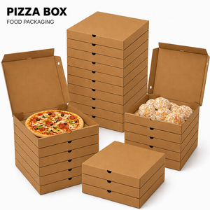 Scatole per Pizza e Noodle in Cartone Ondulato Riciclato Personalizzate con Chiusura Magnetica, Logo e Design Personalizzati - Product Image 1