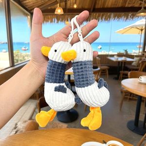 Pendentif décoratif pour sac, porte-clés, figurine de canard en peluche <span class=keywords><strong>mignon</strong></span> et motivant, style célébrité internet, petit cadeau - Product Image 1