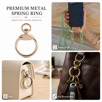 En gros, fermoir rotatif de luxe en or rose, petit fermoir de sécurité rond à poussoir, quincaillerie écologique pour artisanat du cuir et breloques de sac