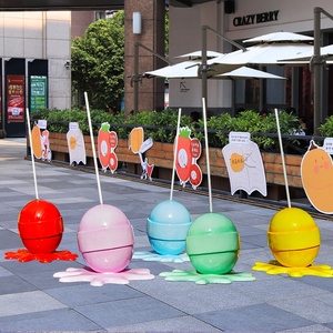 Art Sweet Candy props tamaño real personalizado gigante helado fusión piruleta escultura para escaparate - Product Image 4