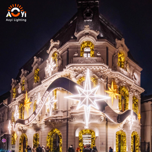 Décoration paysagère contemporaine en forme <span class=keywords><strong>de</strong></span> grande étoile <span class=keywords><strong>pour</strong></span> façade <span class=keywords><strong>de</strong></span> bâtiment <span class=keywords><strong>de</strong></span> centre commercial - Product Image 6