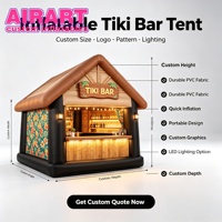 Tente Tiki Gonflable pour Bar Extérieur, Fêtes et Événements, Dôme Bulle, Abri Imperméable Résistant aux UV, Commercial, Durable, Jardin