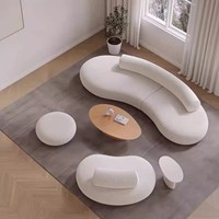 Sofás Curvos para Sala de Estar, Muebles Comprimidos al Vacío, Juego de Sofás Comprimidos para el Hogar, Sofá Modular