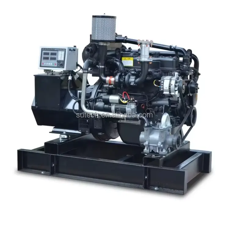 Alimentato da Cina weichai yuchai motore di mare raffreddato ad acqua generatore marino diesel 15kw 20kw 25kw 30kw