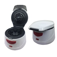Aifa Double Waffle Bowl Maker en métal écologique blanc, 2 pièces, pour gaufres belges en quelques minutes, idéal pour servir des glaces et des fruits