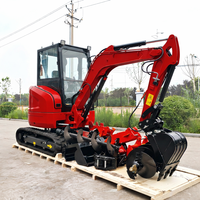 Mini-excavatrice chinoise EPA EURO 5 Kubota 2 tonnes, 1 tonne, 1,7 tonne, mini-excavatrice avec cabine, mini-pelleuse à vendre