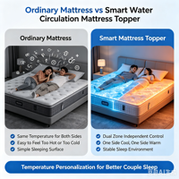 Surmatelas intelligent à circulation d'eau avec contrôle de la température, chauffage et refroidissement double face pour couples, compatible OEM