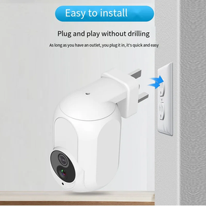 Caméra de surveillance intérieure Tuya Plug 350° 1080P avec rotation à distance, vision nocturne infrarouge, Pan-Tilt et Cloud IP pour la sécurité domestique - Product Image 3