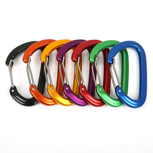 Aluminum Alloy Carabiner D Shape 4.85x8cm Quick Release Multi Functional Outdoor Hook Keychain Tool Hook Colorful - Product Image 1