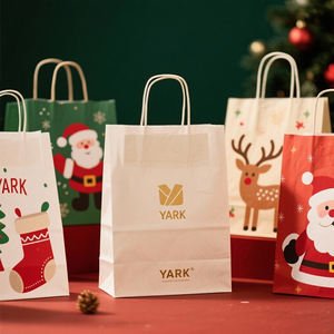 Sacs cadeaux en papier kraft biodégradable personnalisés, faible MOQ, pour boulangerie, café, emballage d'achats personnalisé avec poignée - Product Image 6