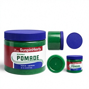 Pommade à la Bergamote à base d'huile, Biologique, Hypoallergénique, Sans cruauté, Végane, Protection thermique, Coiffage pour cheveux bouclés, crépus, secs, Forte tenue - Product Image 1