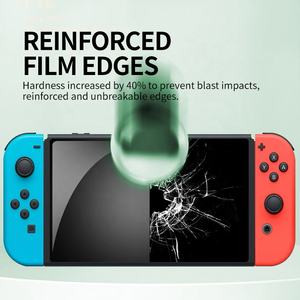 9H Dureza <span class=keywords><strong>HD</strong></span> 3D Protector de pantalla de vidrio 0,3mm Película de vidrio templado para Nintendo Switch OLED - Product Image 4