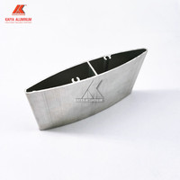 Lame de persienne solaire en aluminium aérodynamique verticale mobile de forme ovale avec finition usinée anodisée pour façade, fenêtre, pergola