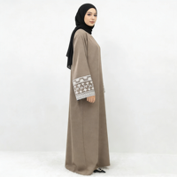 Abaya longue jusqu'aux chevilles, pour mariage musulman, Ramadan, festival, printemps, automne, hiver, respirante, légère, antistatique, faite à la main, modeste, grande taille