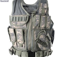 Gilet tactique amphibie multifonctionnel en polyester respirant et résistant à l'usure pour équipement extérieur transfrontalier CS