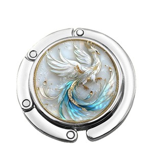 Cute Phoenix Design Promotional Gift Set Zinc Alloy Letterpress Printed Portable Hanging Folding Desktop Hook Delicate Ladies' - Product Image 5
