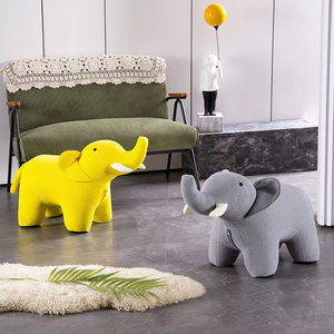 Chaise <span class=keywords><strong>de</strong></span> maison pour enfants tricoté chien éléphant pour bébés enfants canapé chaussure et tabouret à langer canapés pour enfants - Product Image 2