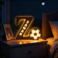 Lampe de nuit LED personnalisée avec nom, lettre de football, pour Noël, mariage, fête, festival, décoration de la maison, lampe de nuit