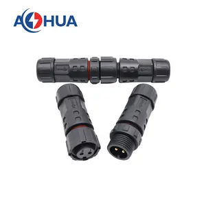 AOHUA Bộ Lắp Ráp Nguồn Tín Hiệu Dây Nối Dây M12 Đầu Nối Cáp Điện 3 Chân Chống Nước Cho Nam Nữ Cho Đèn Led