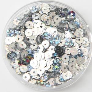 Wholesales 3-10mm Medium Hole PVC Laser <b>Sequin</b> Flat Sheet for Handmade DIY Jewelry & Garment Accessories Hand Sewing Sheet - Product Image 6