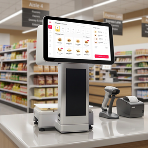 Terminal de point de vente tactile 11,6/15/15,6 pouces avec imprimante et balance pour supermarché, commerce de détail, restaurant, caisse - Product Image 1