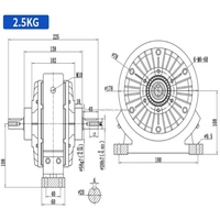 Frein d'embrayage à Double axe DC 24V 1.2KG 12NM avec embrayage à poudre magnétique à double arbre de Base pour machines textiles