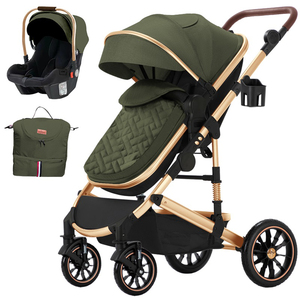 Poussette de luxe 3 en 1 pour bébé, landau et poussette de voyage avec siège <span class=keywords><strong>auto</strong></span> - Product Image 5