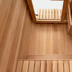 ساونا تتسع لشخصين في كوخ خشبي خارجي جاف ورطب، ساونا سدر تقليدية متطورة - Product Image 4