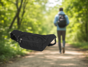 Marsupio unisex in nylon con chiusura a cerniera per uso casual all'aperto - Product Image 2