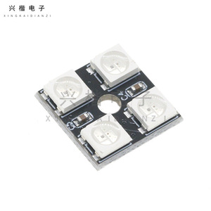 โมดูล LED 4x Ws2812b แถบไฟ LED RGB 5-8V Ip20 ปรับความสว่างได้ อายุการใช้งาน 50000 ชม. - Product Image 1