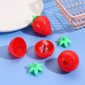 Sacapuntas de plástico con diseño de fresa para estudiantes, sacapuntas manual de un solo orificio, bonito y de alta calidad, para lápices de carbón - Product Image 4