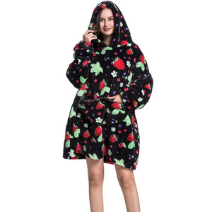 Winter Festival Warming Oversized Adult <strong>Hoodie</strong> <strong>Cosy</strong> Woven 100% Polyester Anti-Bacteria Portable Dropshipping Wearable <strong>Blanket</strong> - Product Image 5