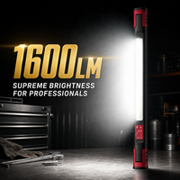 Lampe de travail LED magnétique super lumineuse 1600LM avec batterie externe 7800mAh rechargeable et panneau de commande frontal pour mécaniciens