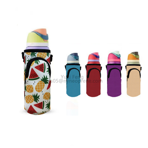 OEM/ODM elegante color liso 24oz 32oz aislado de acero inoxidable funda para botella de agua funda protectora de neopreno suave para botella de agua - Product Image 6