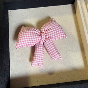 Fermaglio per capelli a fiocco scozzese <span class=keywords><strong>fresco</strong></span>, con imbottitura in cotone, dolce e carino, fiocco in tessuto tridimensionale, fermaglio a becco d'anatra, fatto a mano, regalo versatile - Product Image 6