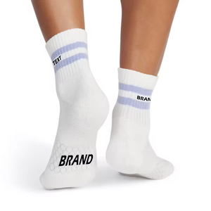 Custom High Elastic Rib Striped Breathable Unisex Sport <b>Sock</b> Good Quality Custom Knit Quarter Sport <b>Sock</b> Wholesale - Product Image 3