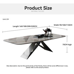 YOUTAI 2026 Offre Spéciale ensemble table à manger moderne dessus en marbre et 6 chaises pour bureau à domicile ou bar meubles de salle à manger élégants - Product Image 2