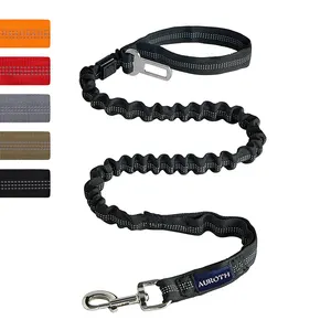 Custom Nylon Bungee Dog Leash Stocked Pet Lead For Easy Control And Comfortable Walk Dog Leash