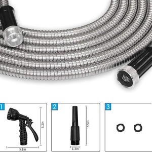 <span class=keywords><strong>Manguera</strong></span> de Jardín de PVC Trenzado Flexible de Alta Resistencia de 3/8 Pulgadas para Riego de Jardines - Product Image 4