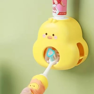 <span class=keywords><strong>Dispensador</strong></span> de pasta de dientes con soporte para cepillo de dientes, pato automático montado en la pared, Hogar, baño, <span class=keywords><strong>crema</strong></span> de manos <span class=keywords><strong>Dental</strong></span>, regalo de cuidado Personal - Product Image 6